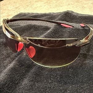 FILA Sport Sunglasses with Pink and Black Accents
